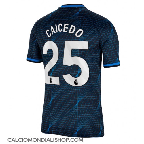 Maglie da calcio Chelsea Moises Caicedo #25 Seconda Maglia 2023-24 Manica Corta